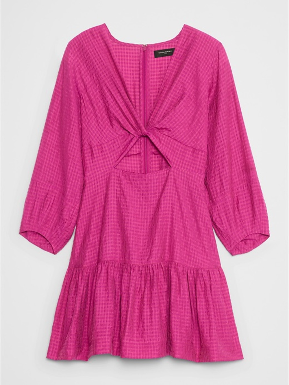 Banana Republic Factory Fuchsia Textured Twist Mini Dress Size 6 NWT